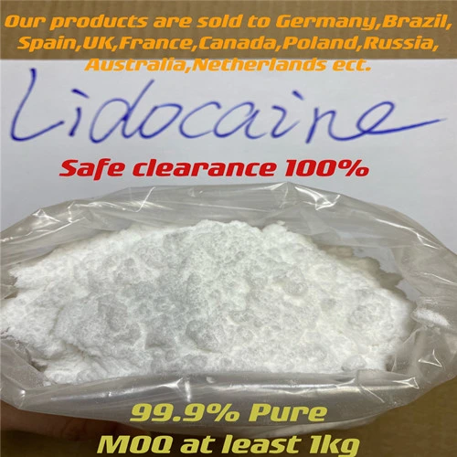 Europa, Brasil, EUA, Austrália...., 99,9% Lidocaína pura/Lidocaína/Lido HCl Pó Químico Farmacêutico Matéria-prima Segura Lidocaína